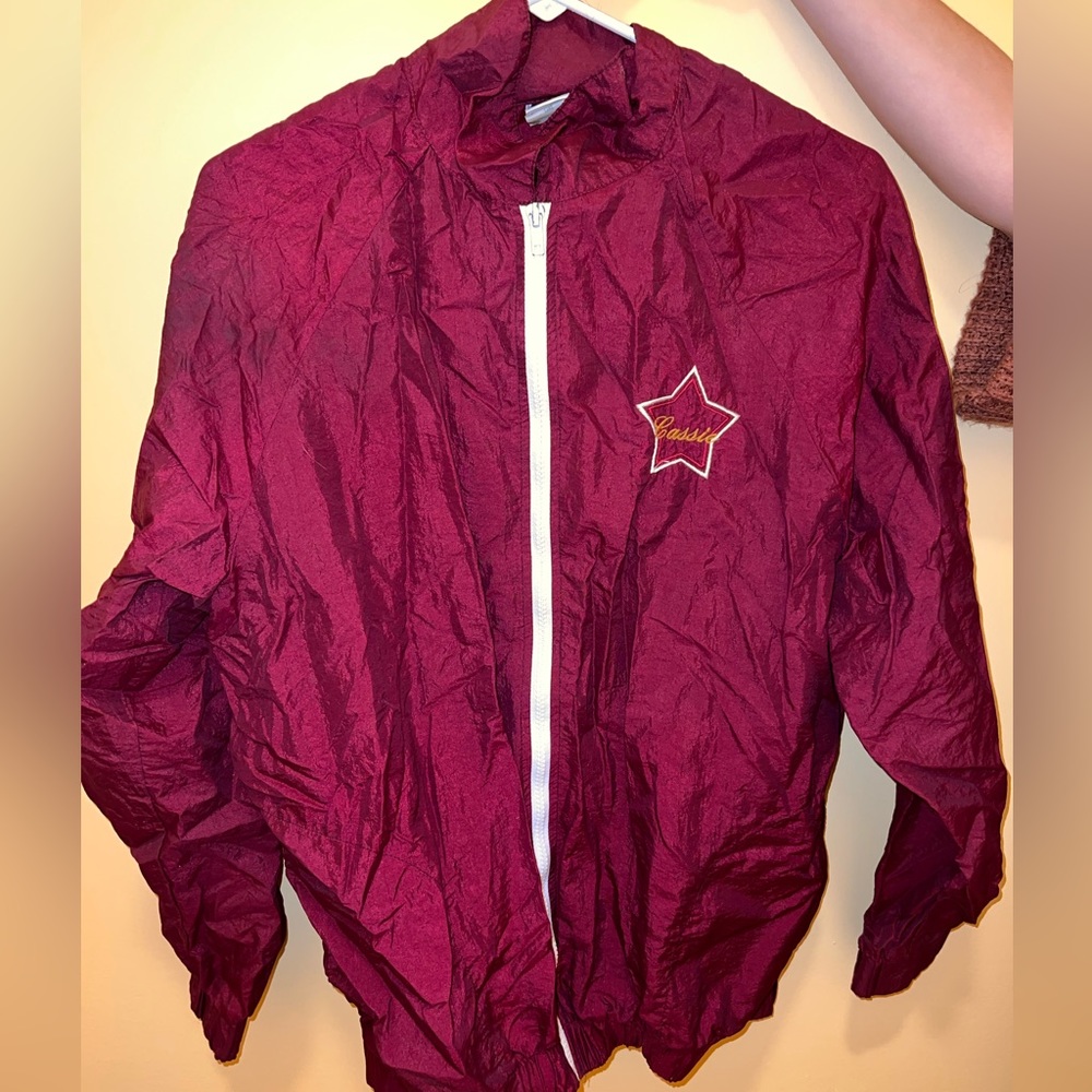 💫Vintage Maroon Bomber Jacket